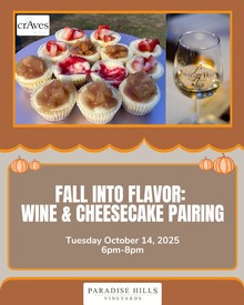 Cheesecake Wine Pairing - Oct 2025